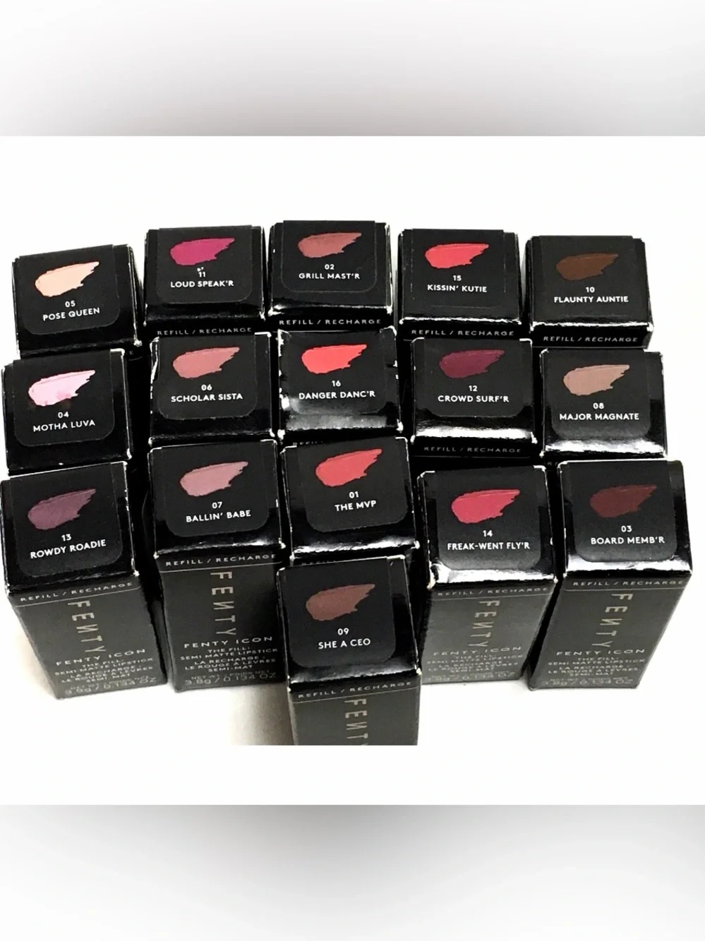 FENTY BEAUTY Icon The Fill Semi-Matte Refillable Lipstick in Kissin’ Kutie NIB